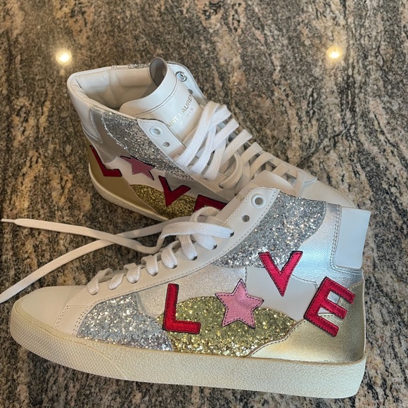 Saint Laurent Love High Top Sneakers - Picture 4 of 4